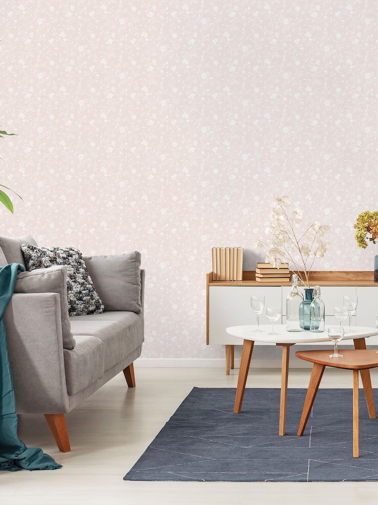 Galerie Pink Spring Blossom Floral Print A4 Wallpaper Sample - Image 1 of 2 Galerie Pink Spring Blossom Floral Print A4 Wallpaper Sample - Image 1 of 2