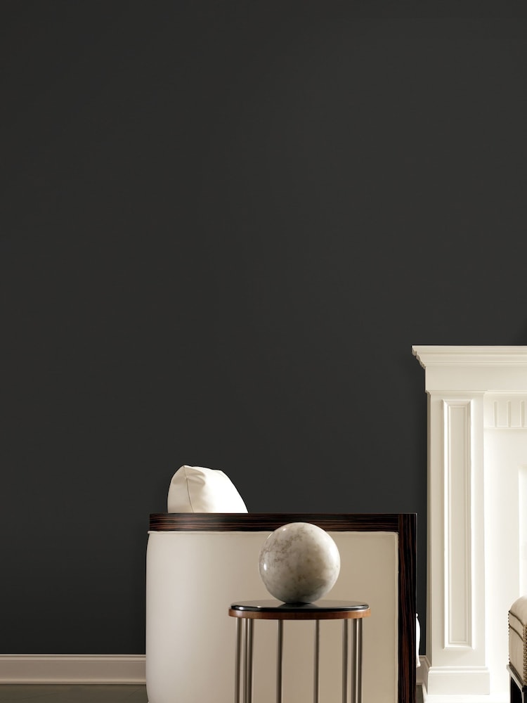 Style Sisters Black Plain Texture A4 Wallpaper Sample - Image 1 of 3