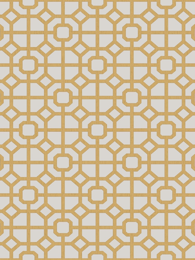 Galerie Yellow Spring Blossom Lattice A4 Wallpaper Sample - Image 2 of 2