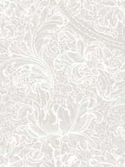 Laurence Llewelyn-Bowen Beige Morris Major Floral Print A4 Wallpaper Sample - Image 3 of 4