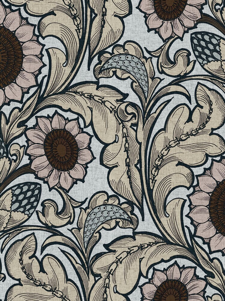 Laurence Llewelyn-Bowen Pink Sunnyside Up Floral Print A4 Wallpaper Sample - Image 2 of 4 Laurence Llewelyn-Bowen Pink Sunnyside Up Floral Print A4 Wallpaper Sample - Image 2 of 4