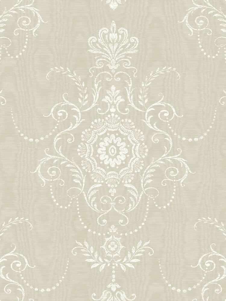 Galerie Silver Grey French Country Damask A4 Wallpaper Sample - Image 2 of 2