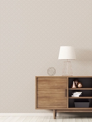 Galerie Bronze Brown Spring Blossom Lattice A4 Wallpaper Sample - Image 1 of 2