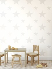 Style Sisters White Double Star A4 Wallpaper Sample - Image 1 of 3