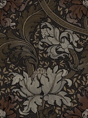 Laurence Llewelyn-Bowen Bronze Brown Morris Major Floral Print A4 Wallpaper Sample - Image 2 of 4