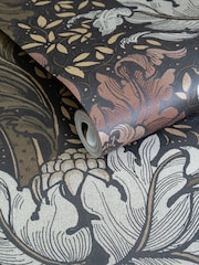 Laurence Llewelyn-Bowen Bronze Brown Morris Major Floral Print A4 Wallpaper Sample - Image 4 of 4