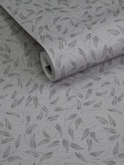 Laurence Llewelyn-Bowen Silver Grey Tit Willow Tree Leaf A4 Wallpaper Sample - Image 3 of 4