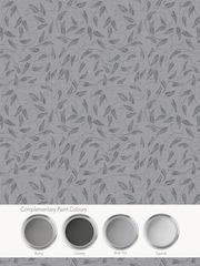 Laurence Llewelyn-Bowen Silver Grey Tit Willow Tree Leaf A4 Wallpaper Sample - Image 4 of 4