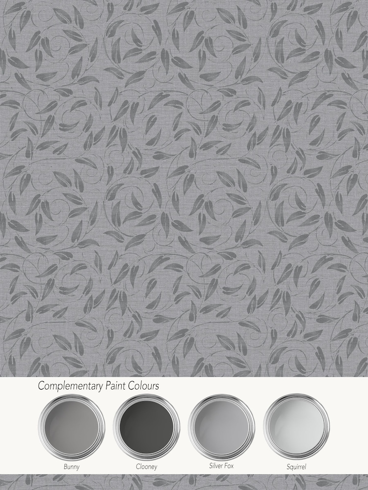 Laurence Llewelyn-Bowen Silver Grey Tit Willow Tree Leaf A4 Wallpaper Sample - Image 4 of 4 Laurence Llewelyn-Bowen Silver Grey Tit Willow Tree Leaf A4 Wallpaper Sample - Image 4 of 4