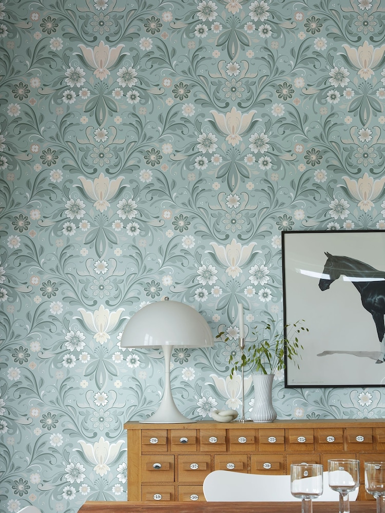 Galerie Cream Sommarang 2 Floral Print A4 Wallpaper Sample - Image 1 of 3 Galerie Cream Sommarang 2 Floral Print A4 Wallpaper Sample - Image 1 of 3