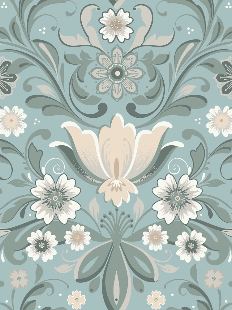 Galerie Cream Sommarang 2 Floral Print A4 Wallpaper Sample - Image 2 of 3 Galerie Cream Sommarang 2 Floral Print A4 Wallpaper Sample - Image 2 of 3
