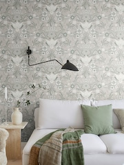 Galerie Beige Sommarang 2 Floral Print A4 Wallpaper Sample - Image 1 of 2