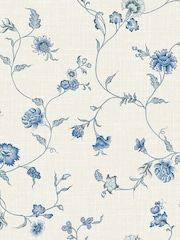 Galerie Blue French Country Floral Print A4 Wallpaper Sample - Image 2 of 2
