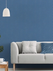 Galerie Blue French Country Motif A4 Wallpaper Sample - Image 1 of 2