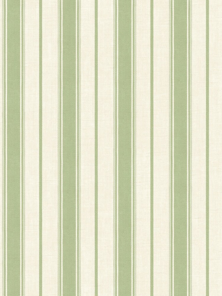 Galerie Green French Country Stripe A4 Wallpaper Sample - Image 2 of 2