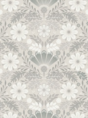Galerie Grey Sommarang 2 Floral Print A4 Wallpaper Sample - Image 2 of 3