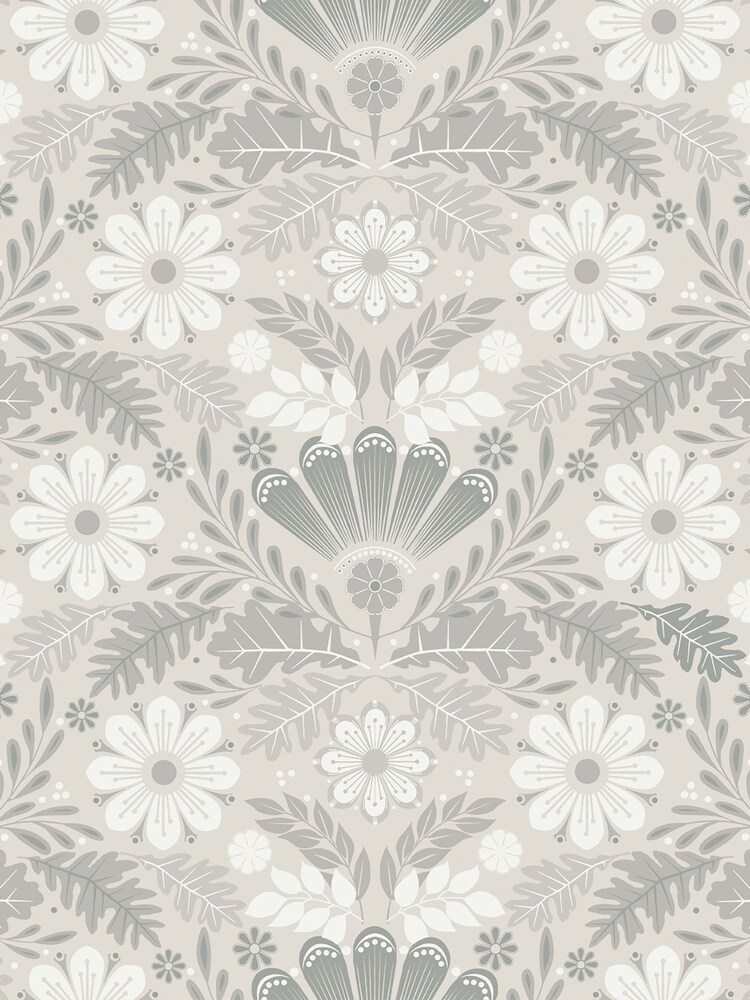 Galerie Grey Sommarang 2 Floral Print A4 Wallpaper Sample - Image 2 of 3 Galerie Grey Sommarang 2 Floral Print A4 Wallpaper Sample - Image 2 of 3