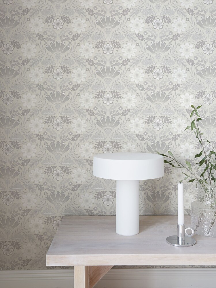 Galerie Grey Sommarang 2 Floral Print A4 Wallpaper Sample - Image 3 of 3 Galerie Grey Sommarang 2 Floral Print A4 Wallpaper Sample - Image 3 of 3