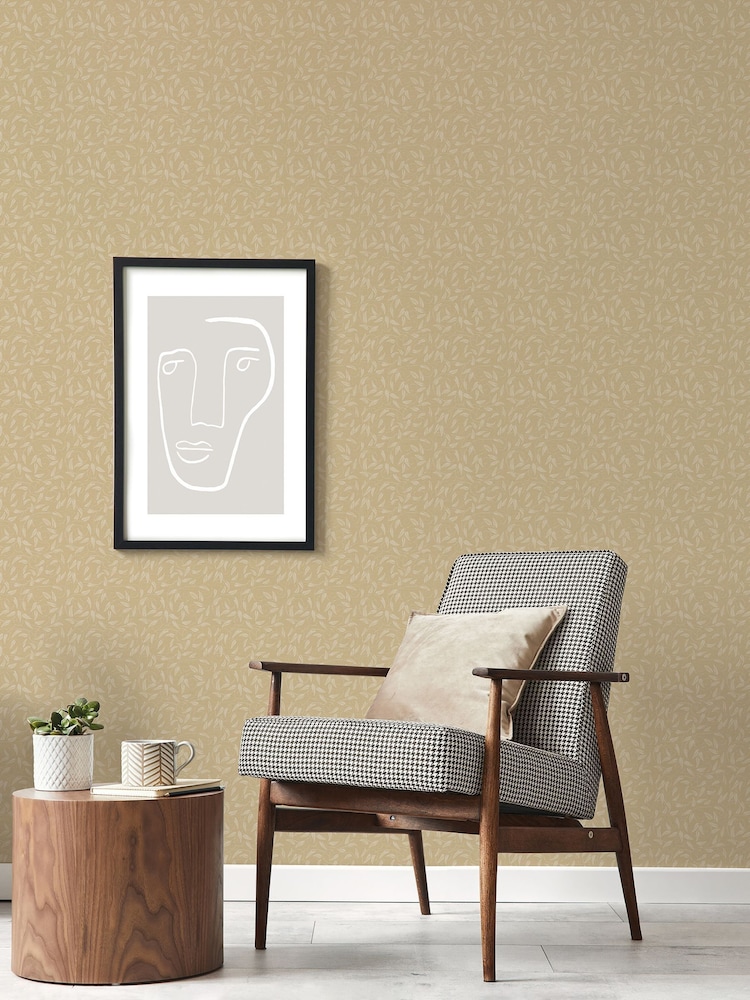 Laurence Llewelyn-Bowen Yellow Tit Willow Tree Leaf A4 Wallpaper Sample - Image 1 of 4