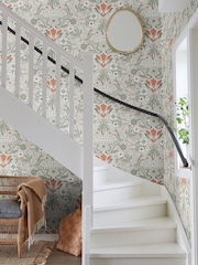 Galerie Green Sommarang 2 Floral Print A4 Wallpaper Sample - Image 1 of 2