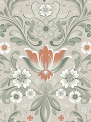 Galerie Green Sommarang 2 Floral Print A4 Wallpaper Sample - Image 2 of 2