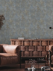 Galerie Blue Welcome Home Plain Texture A4 Wallpaper Sample - Image 3 of 5