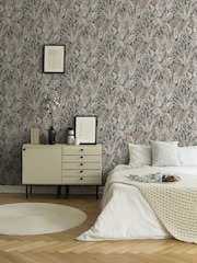 Galerie Bronze Brown Welcome Home Floral Print A4 Wallpaper Sample - Image 1 of 4