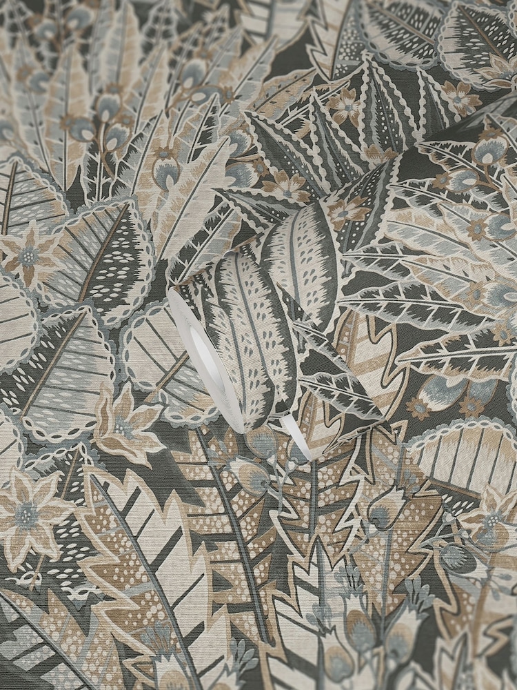 Galerie Bronze Brown Welcome Home Floral Print A4 Wallpaper Sample - Image 4 of 4 Galerie Bronze Brown Welcome Home Floral Print A4 Wallpaper Sample - Image 4 of 4