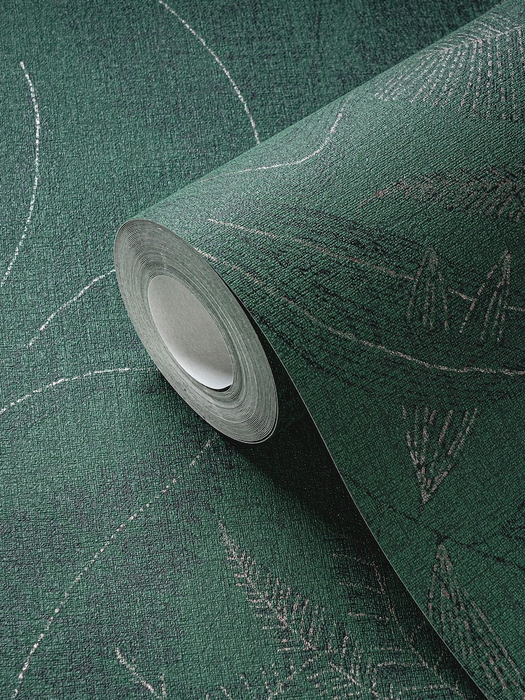 Galerie Green Welcome Home Tree Leaf A4 Wallpaper Sample - Image 4 of 4