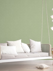 Galerie Green French Country Motif A4 Wallpaper Sample - Image 1 of 2