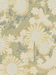 Galerie Yellow Sommarang 2 Floral A4 Wallpaper Sample - Image 2 of 2