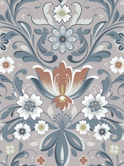 Galerie Blue Sommarang 2 Floral Print A4 Wallpaper Sample - Image 2 of 2