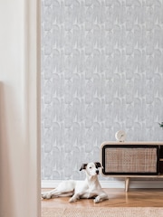 Galerie Silver Grey Welcome Home Tree Leaf A4 Wallpaper Sample - Image 1 of 4