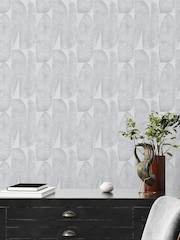 Galerie Silver Grey Welcome Home Tree Leaf A4 Wallpaper Sample - Image 4 of 4