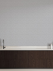 Laurence Llewelyn-Bowen Silver Grey Tit Willow Tree Leaf A4 Wallpaper Sample - Image 1 of 4