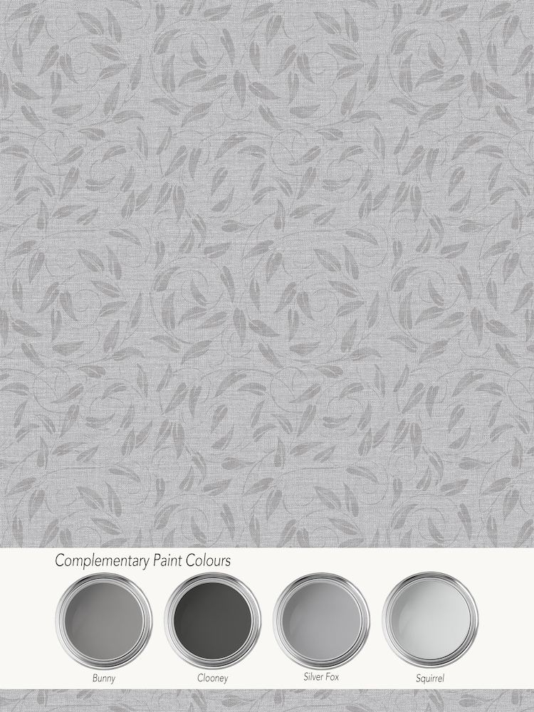 Laurence Llewelyn-Bowen Silver Grey Tit Willow Tree Leaf A4 Wallpaper Sample - Image 4 of 4 Laurence Llewelyn-Bowen Silver Grey Tit Willow Tree Leaf A4 Wallpaper Sample - Image 4 of 4
