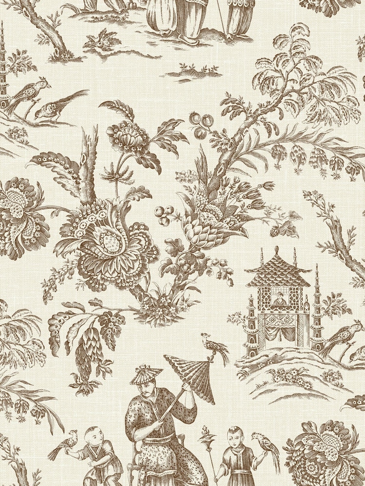 Galerie Bronze Brown French Country Toile A4 Wallpaper Sample - Image 2 of 2 Galerie Bronze Brown French Country Toile A4 Wallpaper Sample - Image 2 of 2