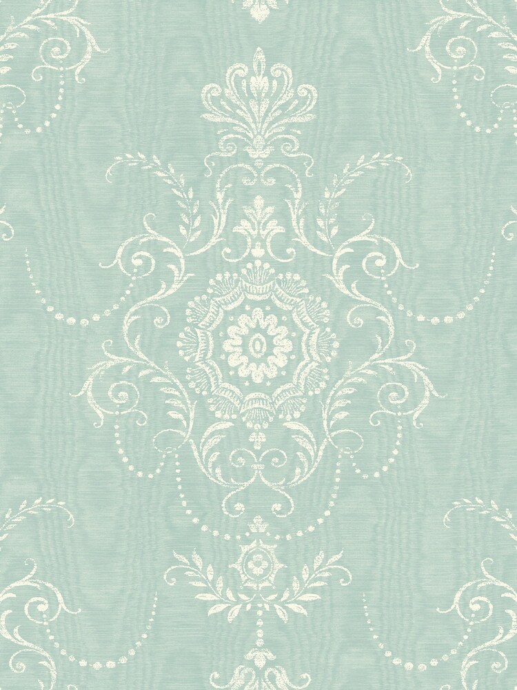 Galerie Green French Country Damask A4 Wallpaper Sample - Image 2 of 2