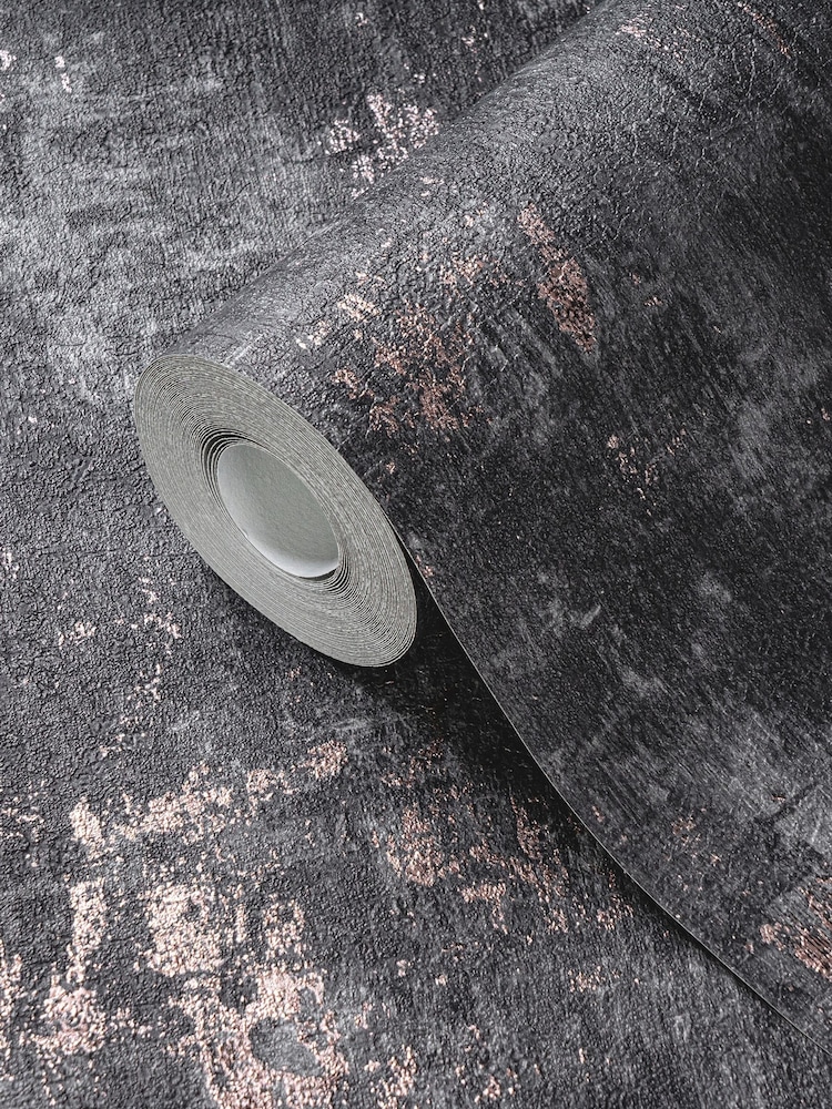 Galerie Black Welcome Home Plain Texture A4 Wallpaper Sample - Image 5 of 5
