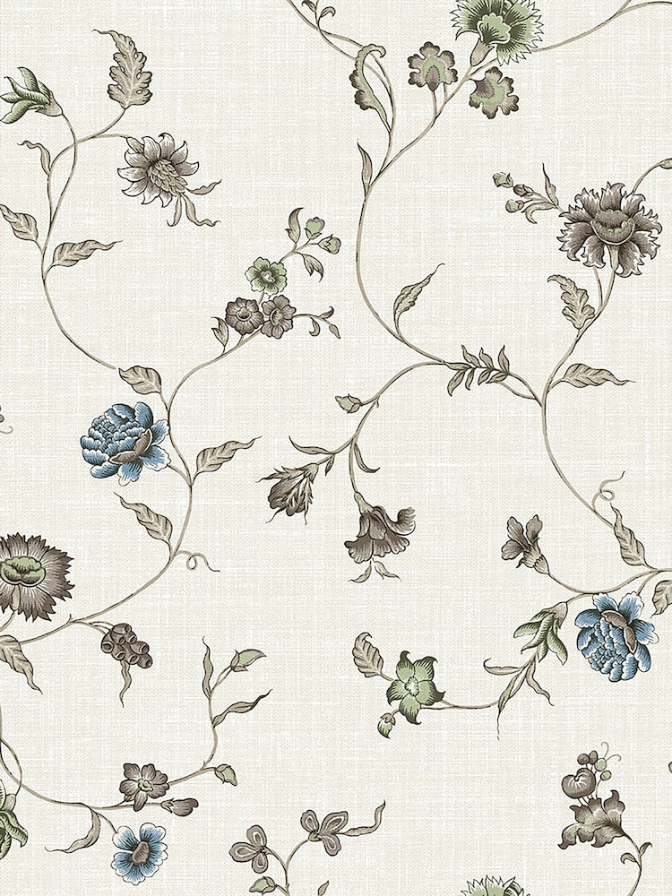 Galerie Silver Grey French Country Floral Print A4 Wallpaper Sample - Image 2 of 2 Galerie Silver Grey French Country Floral Print A4 Wallpaper Sample - Image 2 of 2