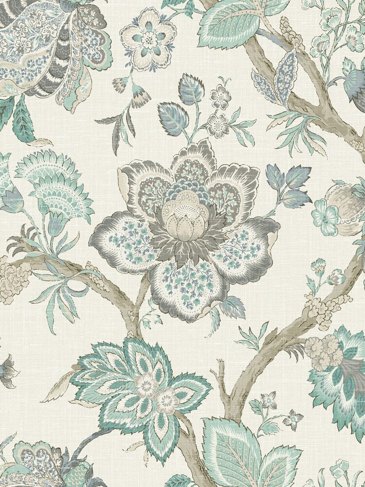 Galerie Green French Country Floral Print A4 Wallpaper Sample - Image 2 of 2