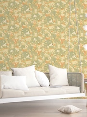 Galerie Yellow Sommarang 2 Woodland A4 Wallpaper Sample - Image 1 of 4