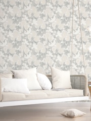 Galerie Grey Sommarang 2 Floral Print A4 Wallpaper Sample - Image 1 of 2