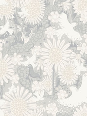 Galerie Grey Sommarang 2 Floral Print A4 Wallpaper Sample - Image 2 of 2