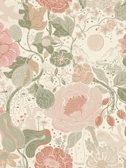 Galerie Pink Sommarang 2 Floral Print A4 Wallpaper Sample - Image 2 of 2