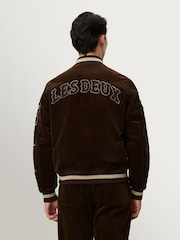 Les Deux Brown Corduroy Varsity Jacket - Image 3 of 7