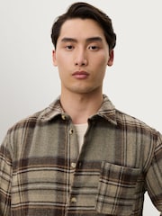 Les Deux Kaleb Check Wool Overshirt - صورة 2 من 7