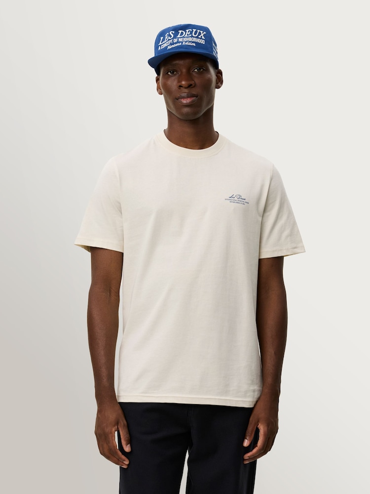 Les Deux Natural Ben Globe T-Shirt - Image 1 of 7 Les Deux Natural Ben Globe T-Shirt - Image 1 of 7