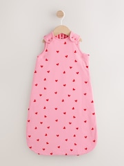 Pink/Red Hearts 2.5 Tog Sleevless Baby Sleepbag - Image 1 of 8