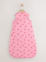 Pink/Red Hearts 2.5 Tog Sleevless Baby Sleepbag - Image 2 of 8